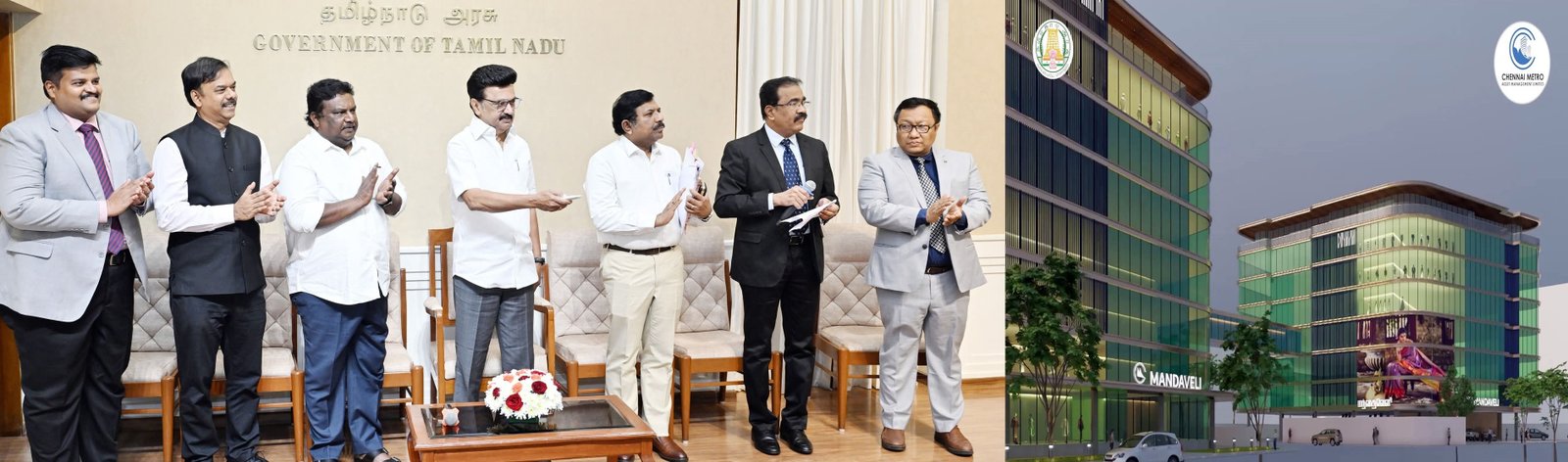 வணிக வளாகத்திற்கான கட்டுமான பணிக்கு அடிக்கல்